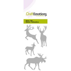 (115633/0173)CraftEmotions Die - Moose-reinder