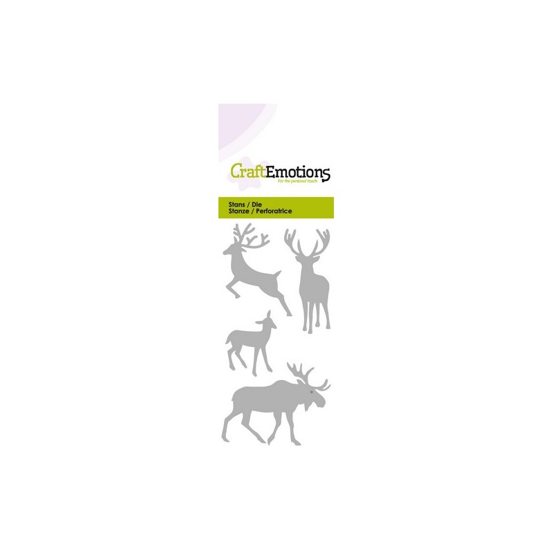 (115633/0173)CraftEmotions Die - Moose-reinder