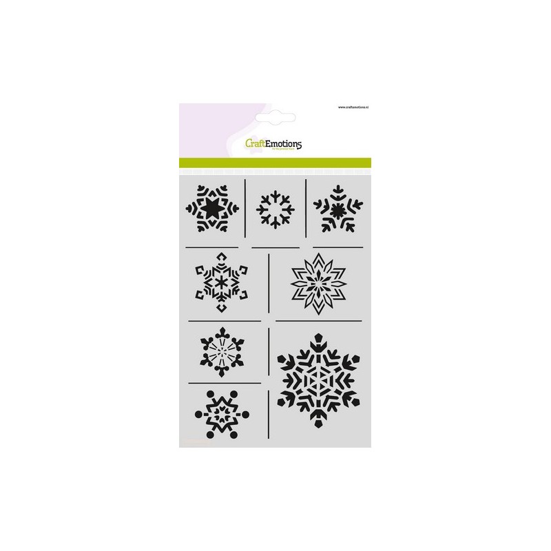 (1237)CraftEmotions Mask stencil - ice crystals  A5