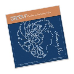 (GRO-PE-40317-01)Groovi Amaryllis Cameo A6 Plate