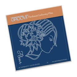 (GRO-PE-40316-01)Groovi Fleur Cameo A6 Plate