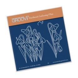 (GRO-FL-40159-01)Groovi Snowdrops A6 Plate