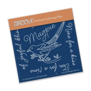 (GRO-BI-40151-01)Groovi Magpie 1 (One for Sorrow) A6 Plate