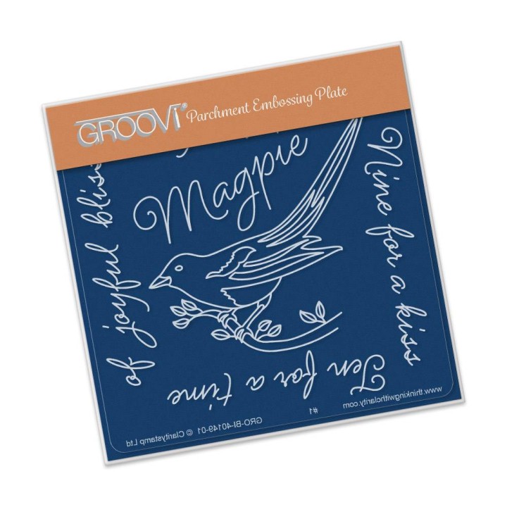 (GRO-BI-40151-01)Groovi Magpie 1 (One for Sorrow) A6 Plate
