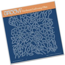(GRO-FL-40322-03)Groovi Plate A5 Flower Tangle