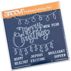 (GRO-WO-40275-03)Groovi Plate A5 Merry Christmas