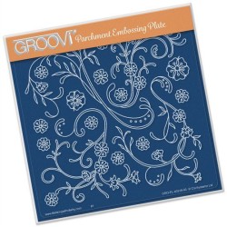 (GRO-BI-40318-03)Groovi Plate A5 Jayne's Floral Flourish