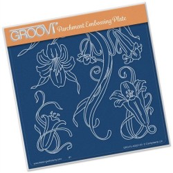 (GRO-BI-40321-03)Groovi Plate A5 Jayne's Trumpet Lilies