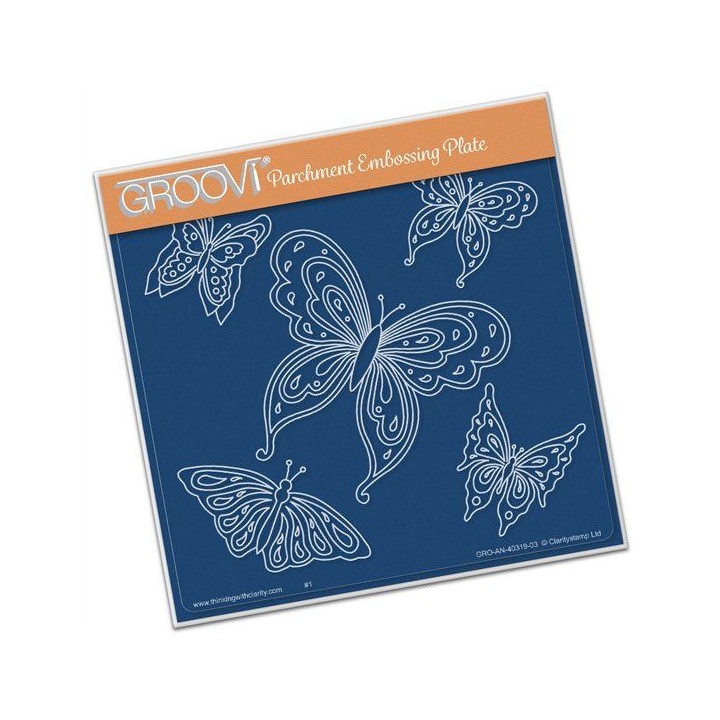 (GRO-BI-40319-03)Groovi Plate A5 Jayne's Butterflies