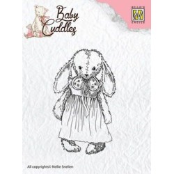 (CSBC002)Nellie's Choice Clear Stamp Baby Cuddles cuddly girl