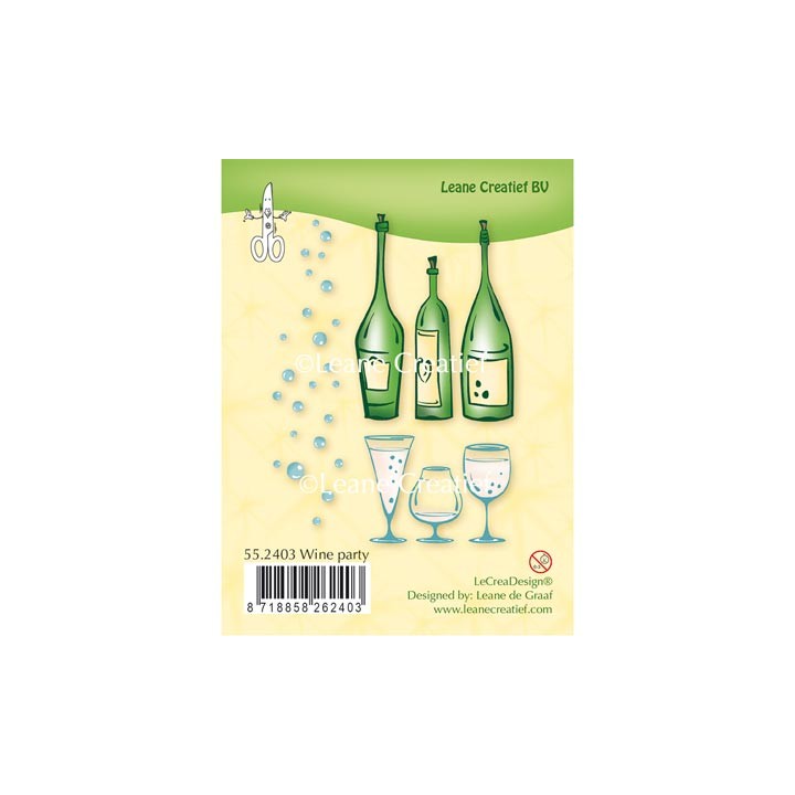 (55.2403)Clear stamp Wine Party