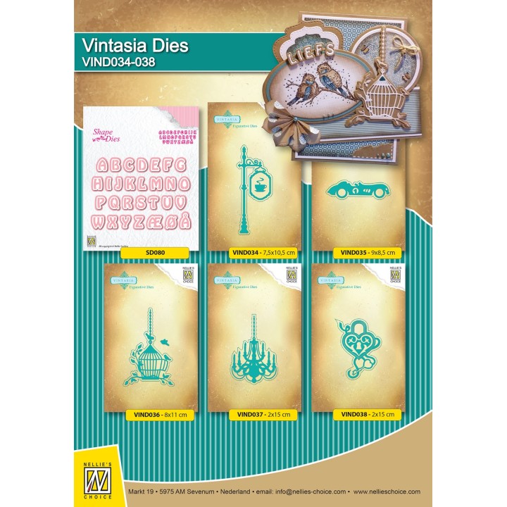 (VIND036)Nellie's Choice Vintasia Dies birdcage