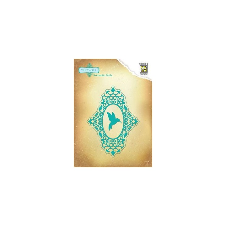 (VIND041)Nellie's Choice Vintasia Dies romantic birds oval