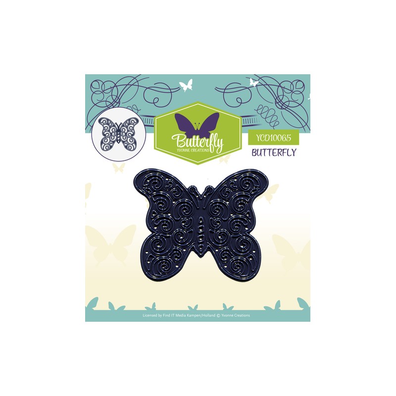 (YCD10065)Die - Yvonne Creations - Butterfly - Butterfly
