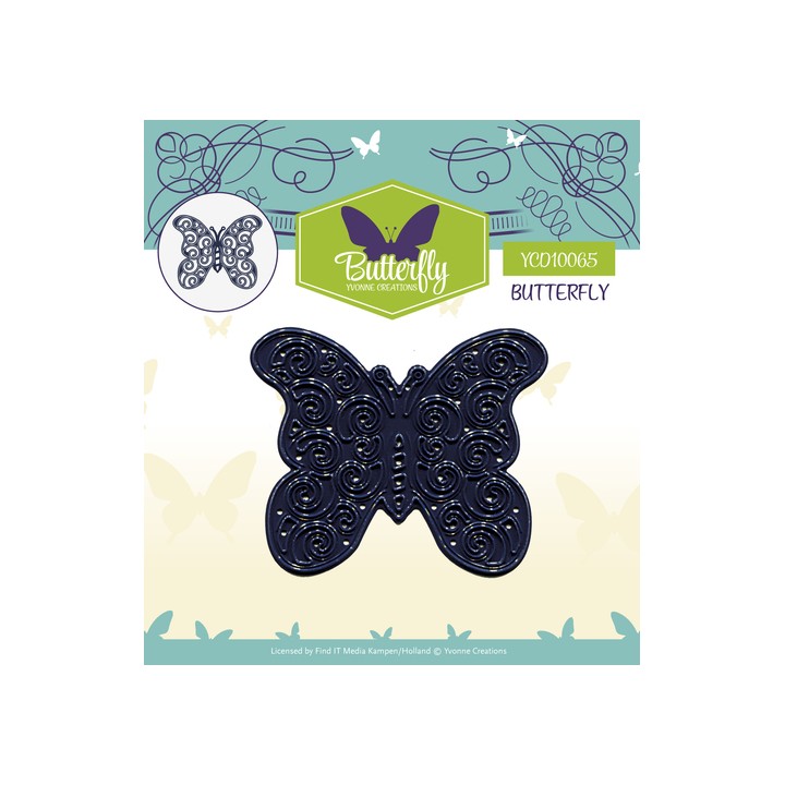 (YCD10065)Die - Yvonne Creations - Butterfly - Butterfly