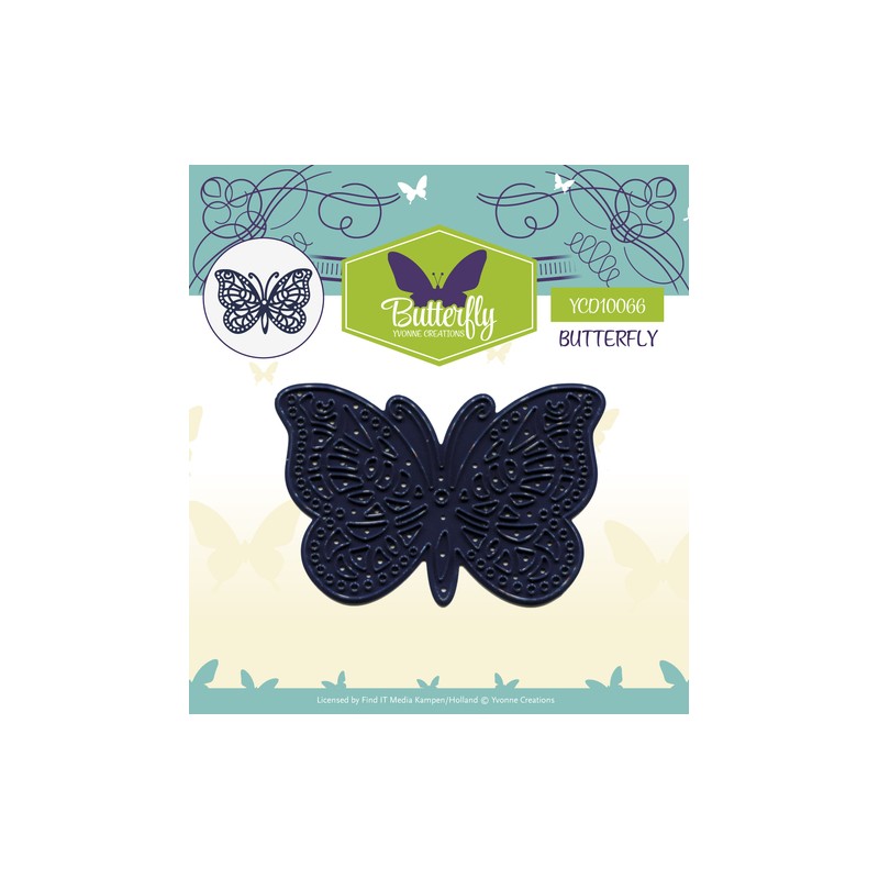 (YCD10066)Die - Yvonne Creations - Butterfly - Butterfly