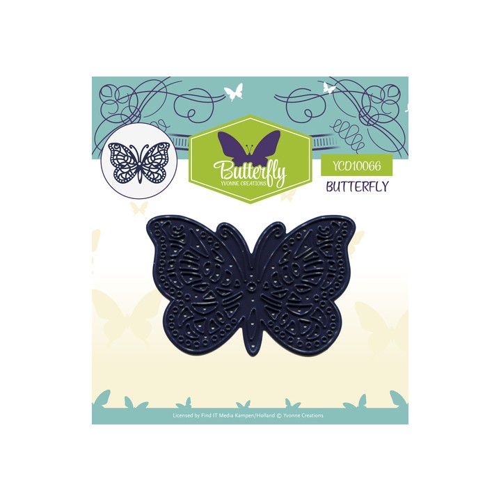 (YCD10066)Die - Yvonne Creations - Butterfly - Butterfly