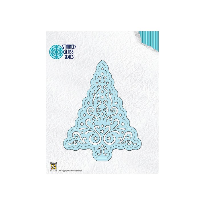 (SGD007)Nellie`s Choice Stained Glass Dies - Christmas Tree