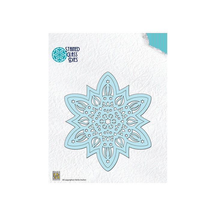 (SGD008)Nellie`s Choice Stained Glass Dies - Christmas star
