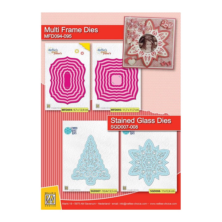 (SGD008)Nellie`s Choice Stained Glass Dies - Christmas star