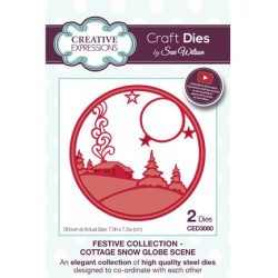 (CED3080)Craft Dies - Cottage Snow Globe Scene