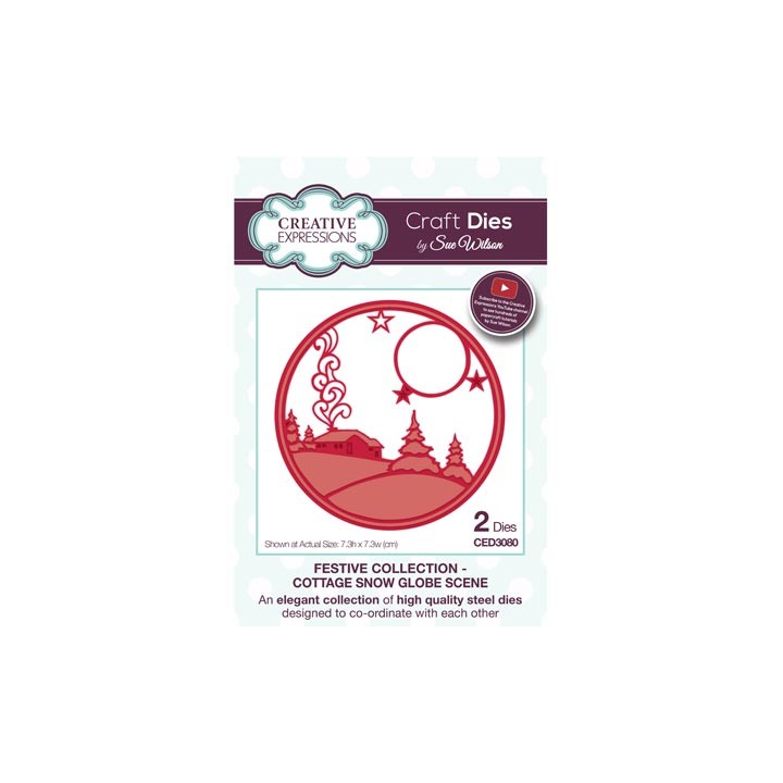 (CED3080)Craft Dies - Cottage Snow Globe Scene