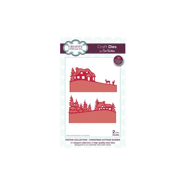 (CED3083)Craft Dies - Christmas Cottage Scenes
