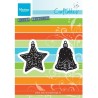 (CR1382)Craftables stencil Tiny's ornaments star & bell