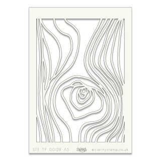 (STE-TR-00128-A5)Claritystamp Art Stencil A5 Wood Grain