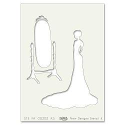 (STE-FA-00202-A5)Claritystamp Art Stencil A5 Mirror Image