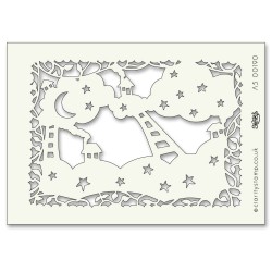 (STE-FY-00190-A5)Claritystamp Art Stencil A5 House Of Stars