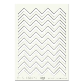 (STE-PA-00283-A5)Claritystamp Art Stencil A5 Zig Zag