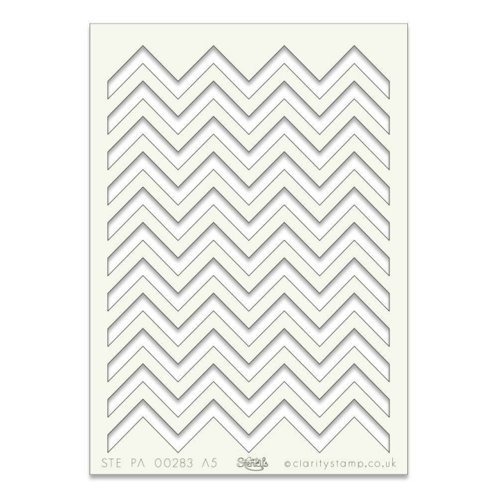 (STE-PA-00283-A5)Claritystamp Art Stencil A5 Zig Zag