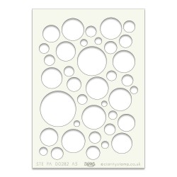 (STE-PA-00282-A5)Claritystamp Art Stencil A5 Bubbles