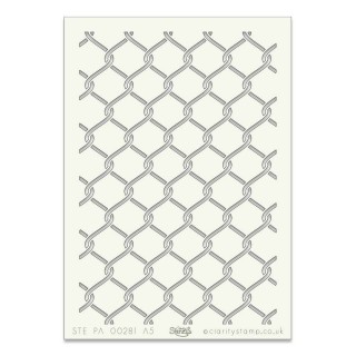 (STE-PA-00281-A5)Claritystamp Art Stencil A5 Chain Link