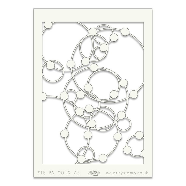 (STE-PA-00119-A5)Claritystamp Art Stencil A5 Orbit