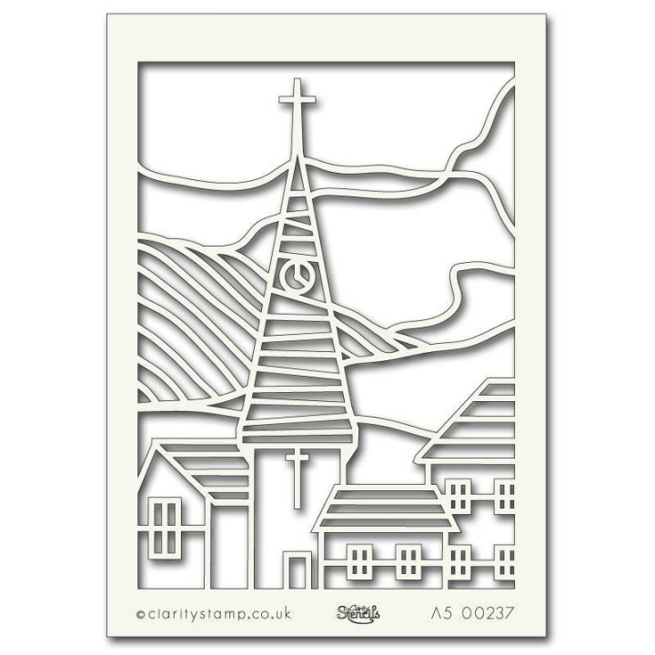 (STE-FL-00106-A5)Claritystamp Art Stencil A5 Japanese Reeds