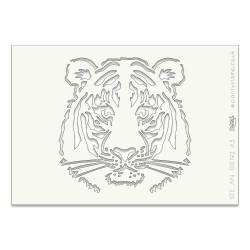 (STE-AN-00192-A5)Claritystamp Art Stencil A5 Tiger