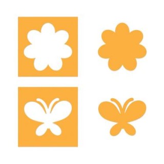 (657584)Mov.&Shap. Magn.Die flower & butterfly