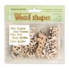 (71.2496)Leane Creatief Wood Shapes Merry Christmas & Happy New 
