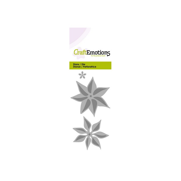 (115633/0178)CraftEmotions Die - flower poinsettia 3D
