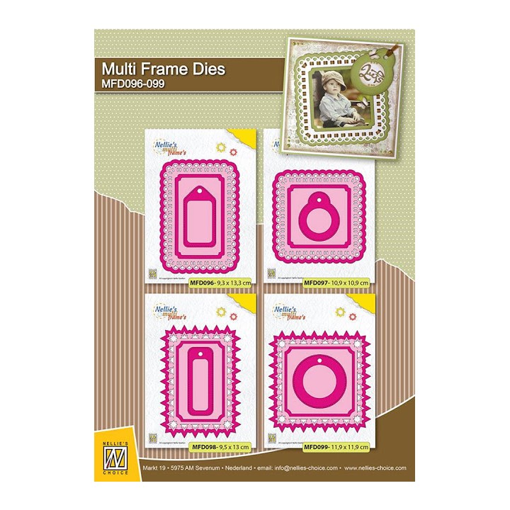 (MFD098)Nellie`s Choice Multi Frame Dies rectangle with label Ch