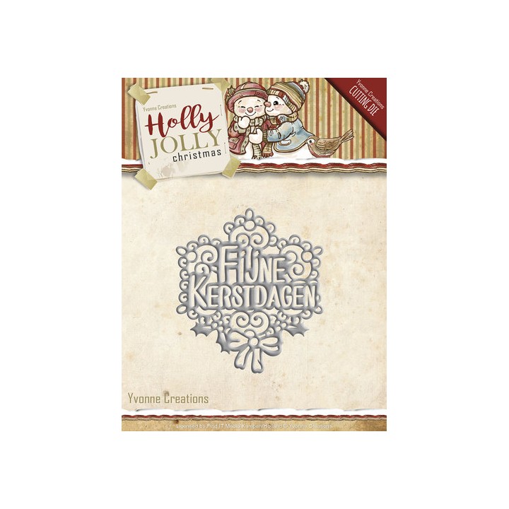 (YCD10074)Die - Yvonne Creations - Holly Jolly - Fijne Kerstdage