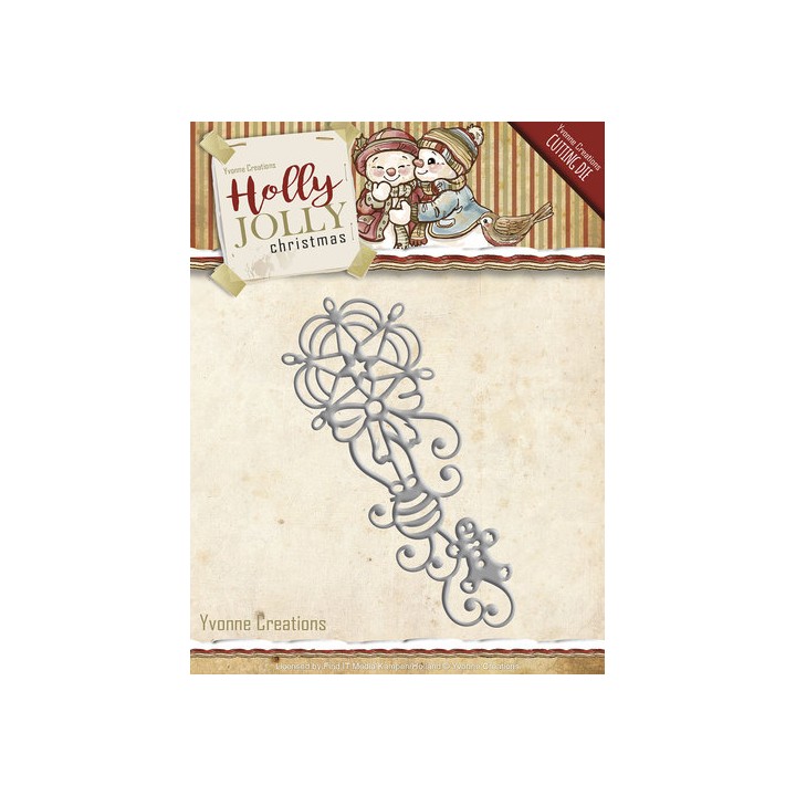 (YCD10071)Die - Yvonne Creations - Holly Jolly - Ornament