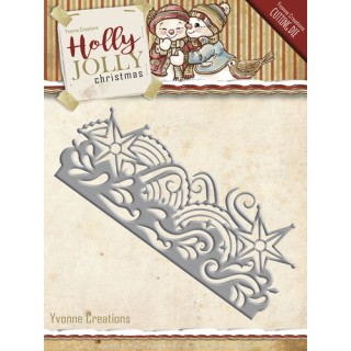 (YCD10069)Die - Yvonne Creations - Holly Jolly - Snowflake Borde