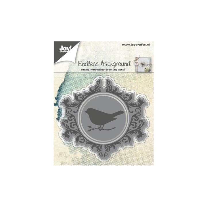 (6002/0573)Cutting & Embossing stencil Background with bird