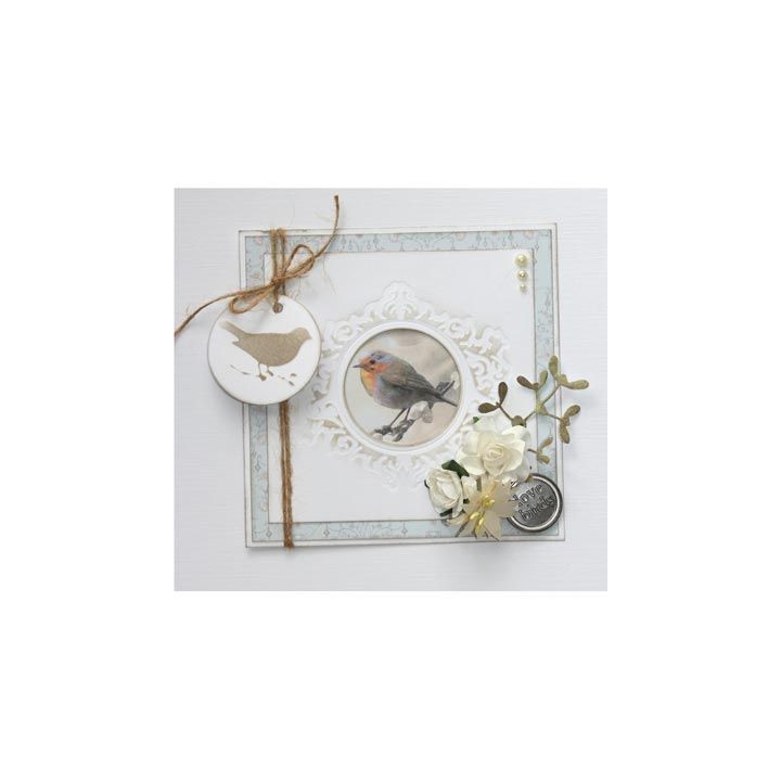 (6002/0573)Cutting & Embossing stencil Background with bird
