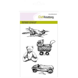 (1245)CraftEmotions clearstamps A6 - vintage toys