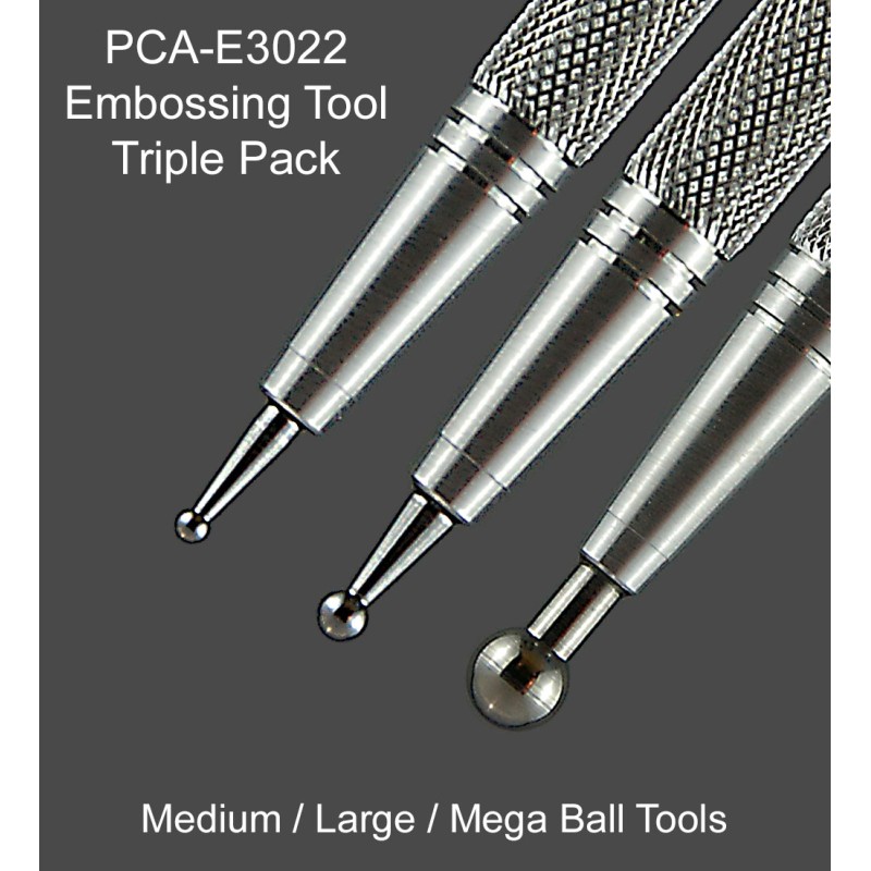 (PCA-E3022)PCA® Embossing Triple Pack (Medium/Large/Mega Ball)
