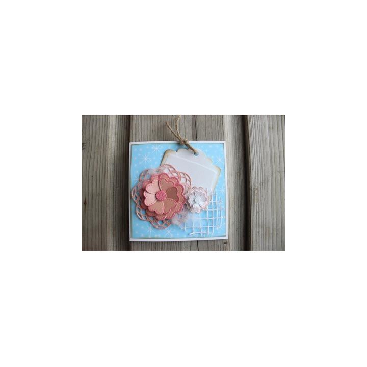 (6002/0596)Cutting & Embossing stencil Mery's flowers pointed (5